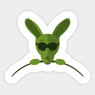 Green Kangaroo Sticker